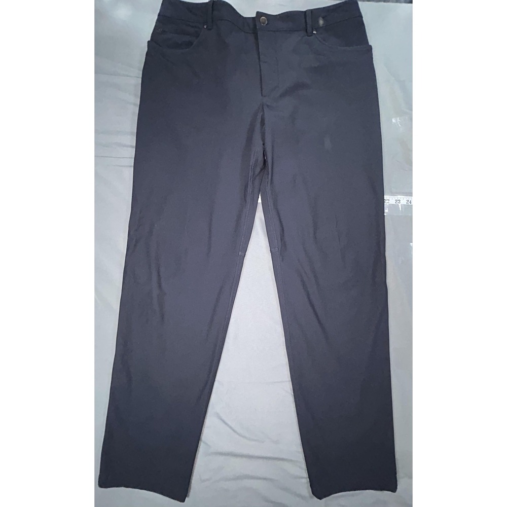 7 Diamonds Pants Mens 38x33 Blue Stretch Twill Chino Pockets Travel Casual